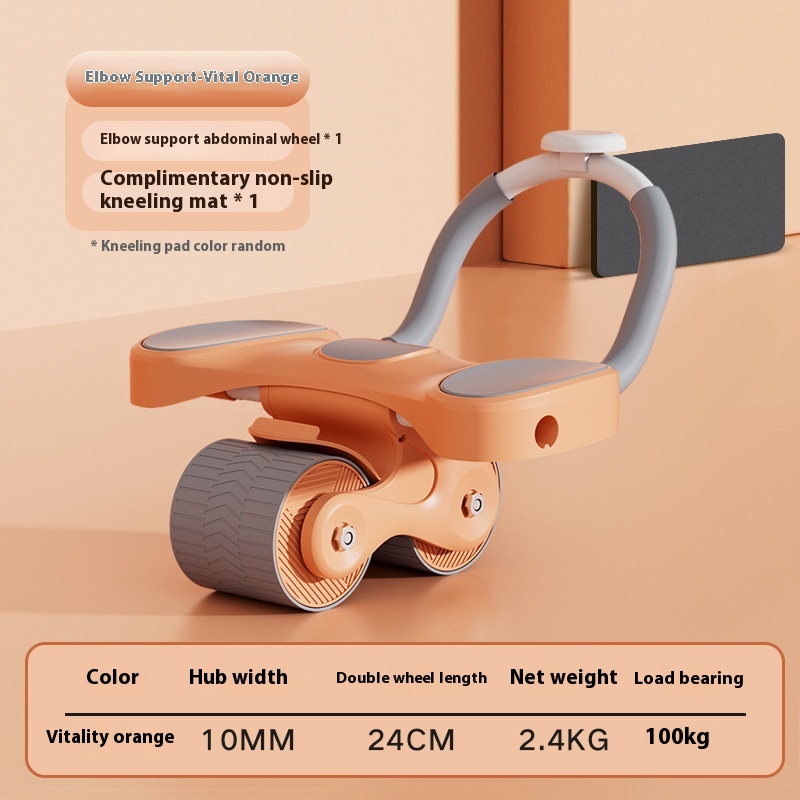 Elbow Support Abdominal Wheel Automatic Rebound Abdominal Muscle Wheel Abdominal Muscle Training Double Wheel Men And Women Home Abdominal Curling Fitness Equipment