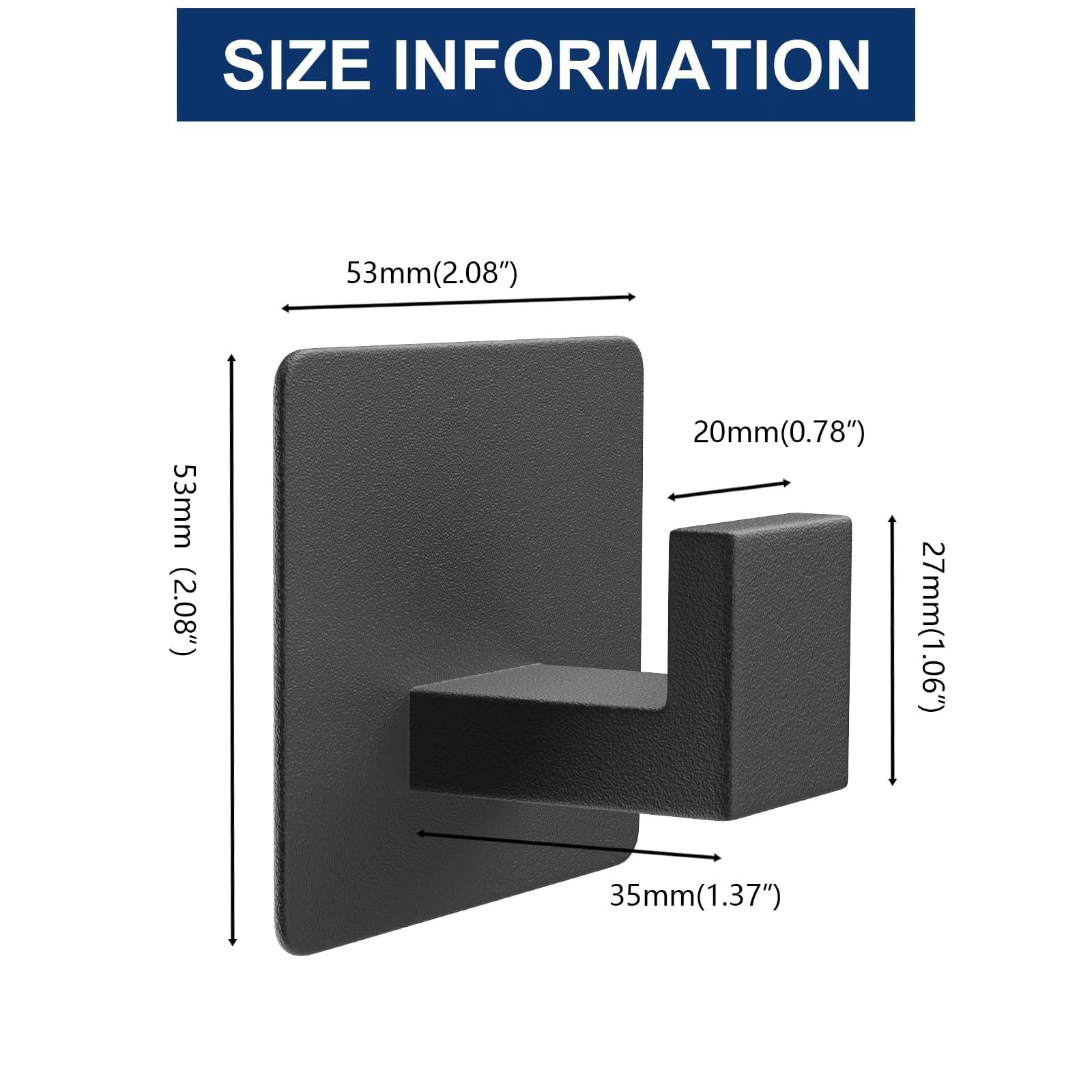 Hook Aluminum Alloy Hook Sticky Hook Clothes Hook Punch-free Coat Hook Bathroom Hook