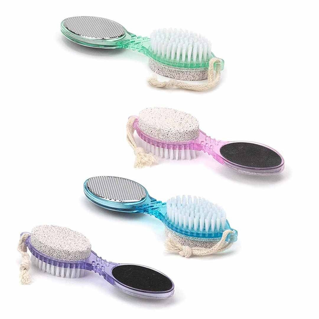 Ready Of Four-in-one Foot Brush, Pumice Brush, Stainless Steel Foot File, Foot Care Tool
