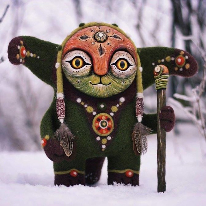 Hot-selling Products Outdoor Courtyard Alien Dwarf Elf Resin Crafts Ornaments Micro Landscape Sculpture