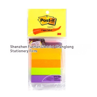 3 M Scotch Post-it Note670-5 A N Paper Fluorescent Color Sticky Note Note Note Book Classification Label