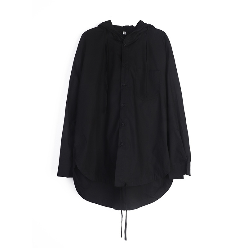 Fat Mm Plus Size Women's Casual Hooded Shirt Women Autumn Medium And Long Fashion Slim Shirt Jacket