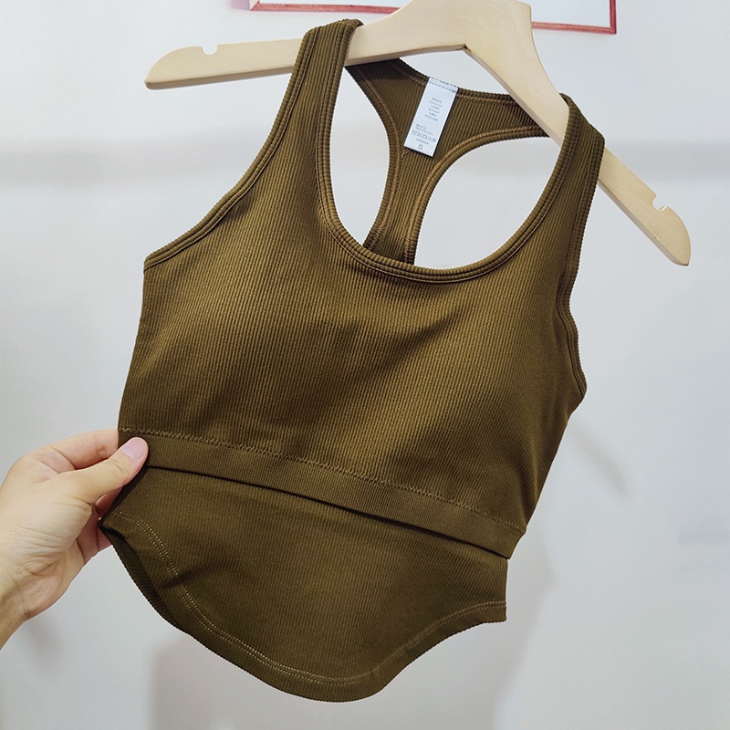 E B B's Seamless Yoga Wear Women's Fitness Vest With Chest Pad Sports Bra Underwear Can Be Worn Outside To Beautiful Back Lulu