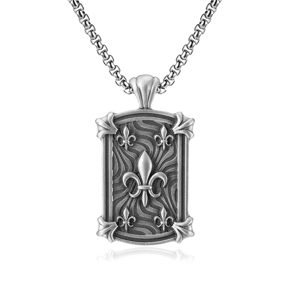 Fashion Hip-hop Gold Iris Emblem Pendant For Women And Men French Retro Necklace Long Sweater Chain