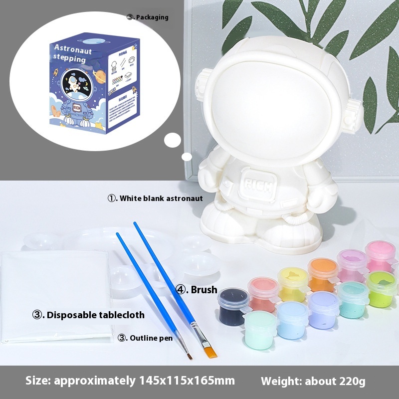 Astronaut DIYPiggy Bank Hand-painted Graffiti Set Can Be Stored And Taken Out Of The Spaceman Piggy Bank Birthday Gift