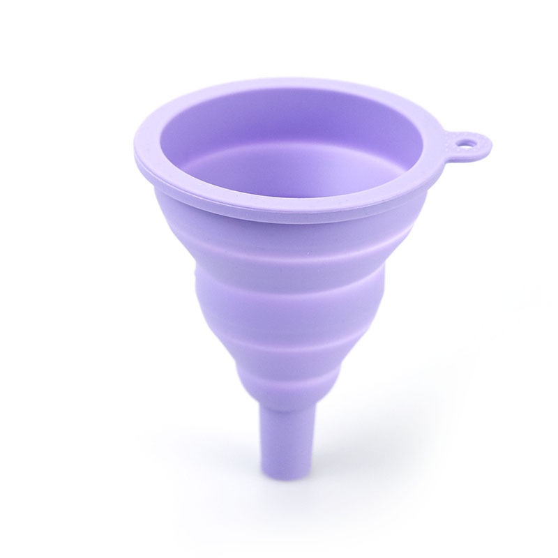 Silicone Folding Funnel Mini Household Oil Pot Oil Funnel Kitchen Large Diameter Retractable Refueling Oil Pouring Wine Funnel