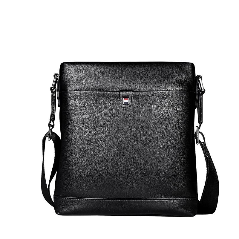 Casual Men's Bag Large Capacity Genuine Leather Men's Leather Bag Shoulder Bag Vertical Style First Layer Cowhide Bag One Piece Drop Shipping