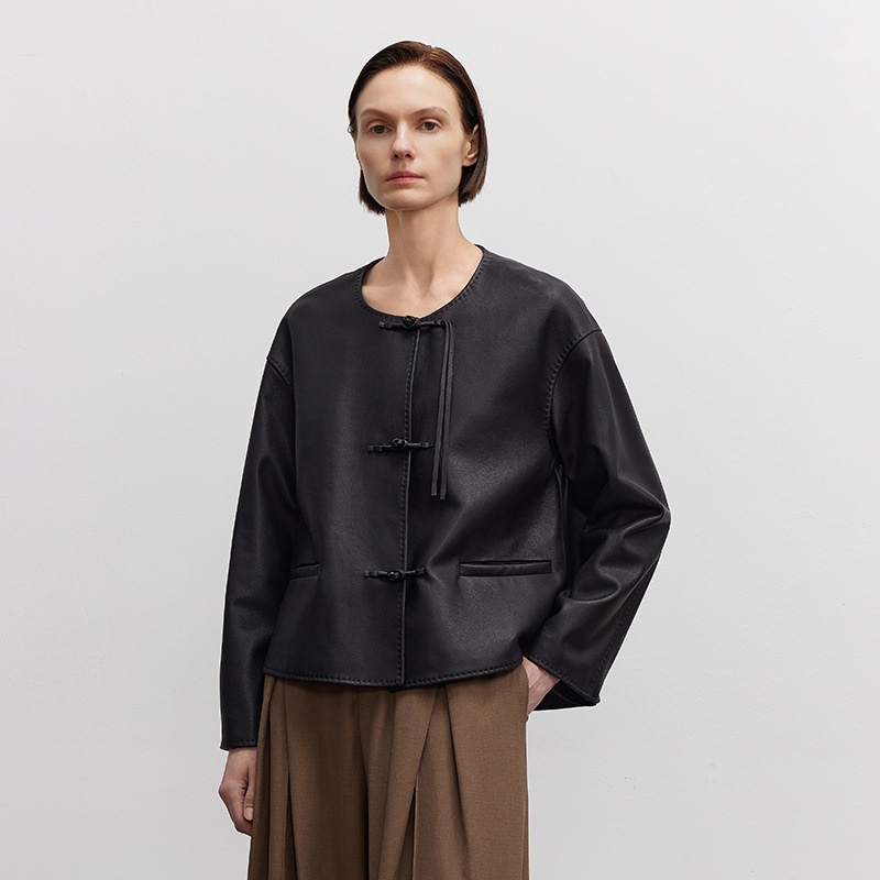 Spring Style Genuine Leather Jacket Women's Short Loose Sheepskin Single Korean Style Small Leather Jacket