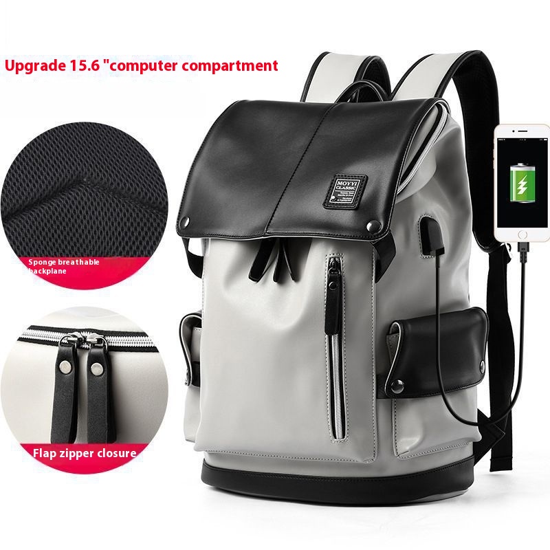 Advanced Genuine Leather Men's Backpack Business Commuter Business Travel Niche Design Sense Computer Backpack Travel Schoolbag For Men