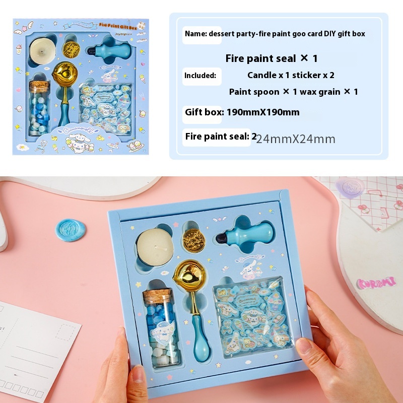 Yuemu Sanrio Dessert Party Cute Wax Seal Set Handbook Stamp Accessories DIYChildren's Wax Wax