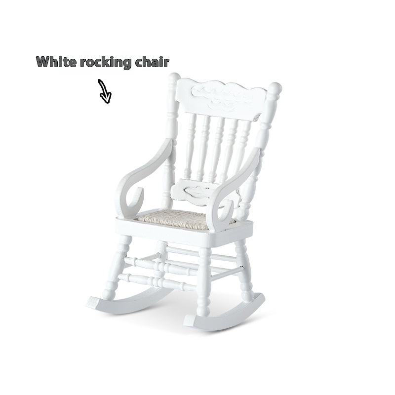 Miniature Model Toy Ob11 Home Scene Creative Decoration1:12 Doll House Accessories Simulation Mini Rocking Chair M138
