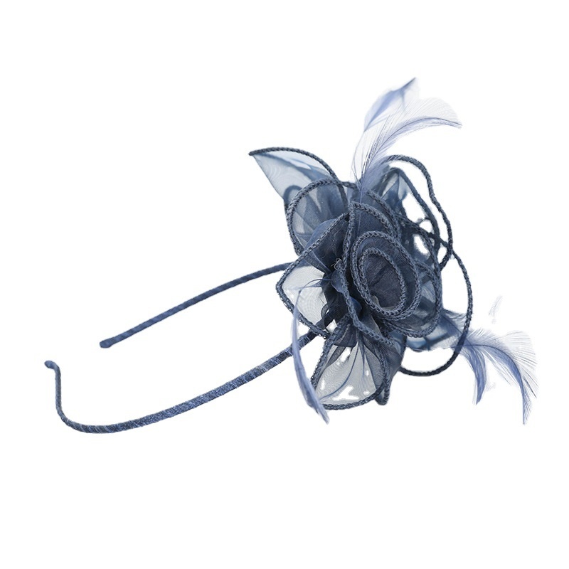 Rongmei Feather Decoration Headband Women's Summer Korean Style Headwear Hair Accessories High-end And Elegant