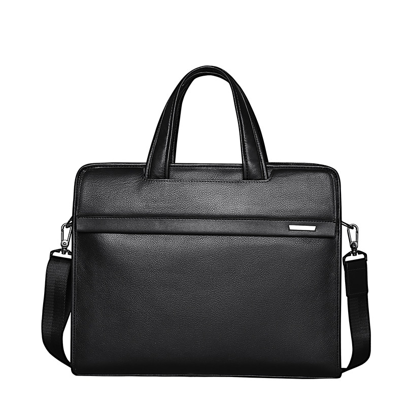 Shihua Eden Men's Bag Genuine Leather Men's Handbag Cowhide Computer Bag14 Inch Business Briefcase Gift Order