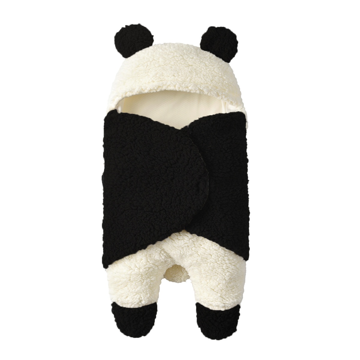 Infant And Toddler Super Soft Autumn And Winter Plush Swaddle Baby Panda Cartoon Wool Lamb Blanket Blanket
