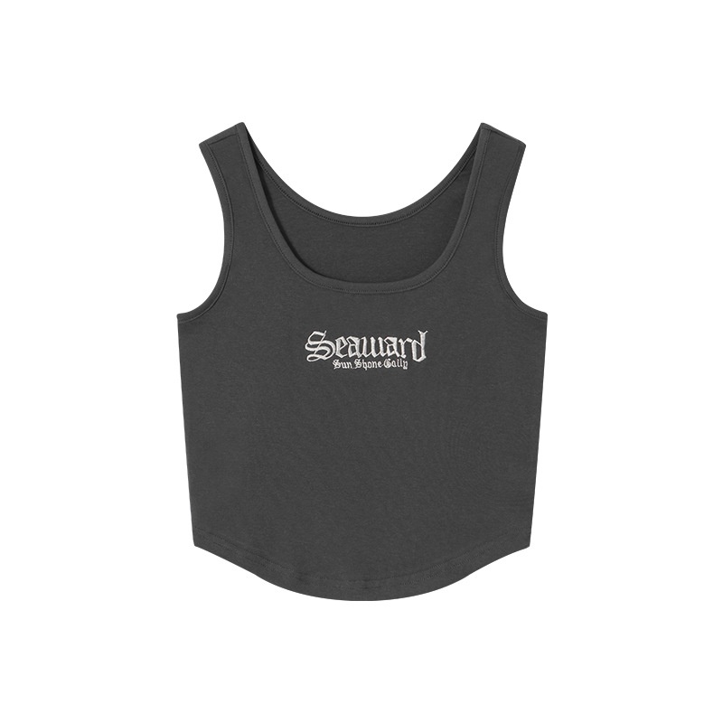 Hey Henry Design Niche Letter Camisole Vest For Women Summer Sweet And Spicy Style Outer Wear Slim Short Top