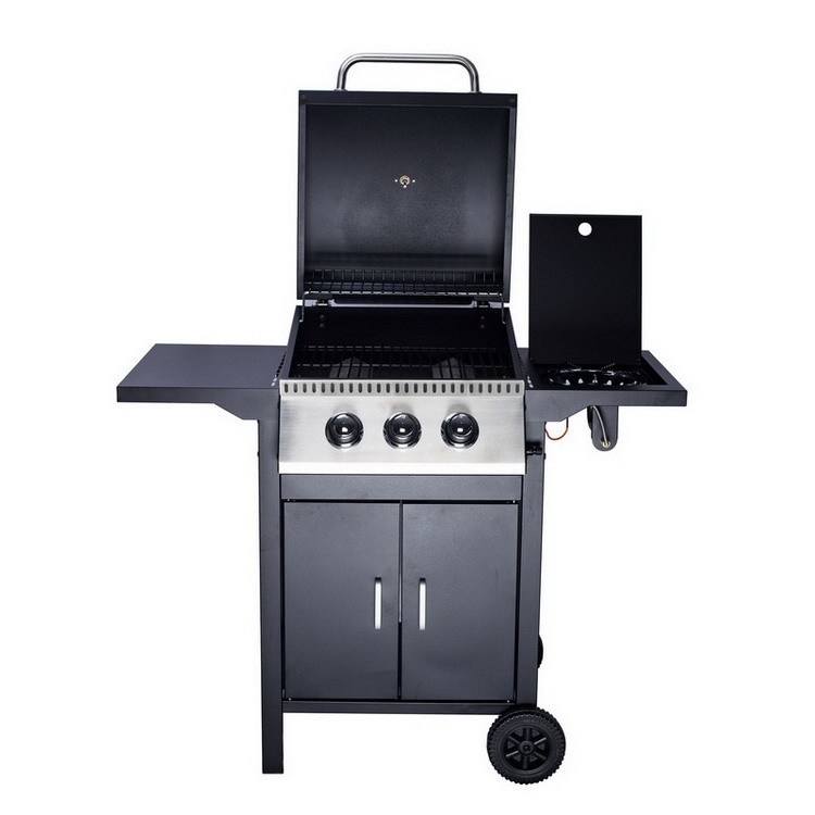 Outdoor Commercial Stainless Steel Gas Grill With Storage Cabinet For BBQStands And Restaurants