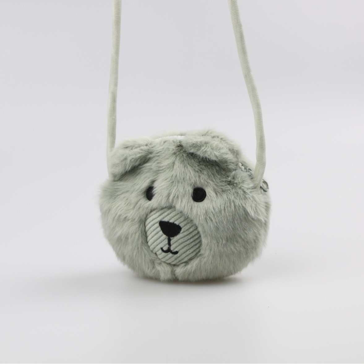 21 Grass Green Plush Mini Soft Small Diagonal Children's Cute Toddler Shoulder Bag