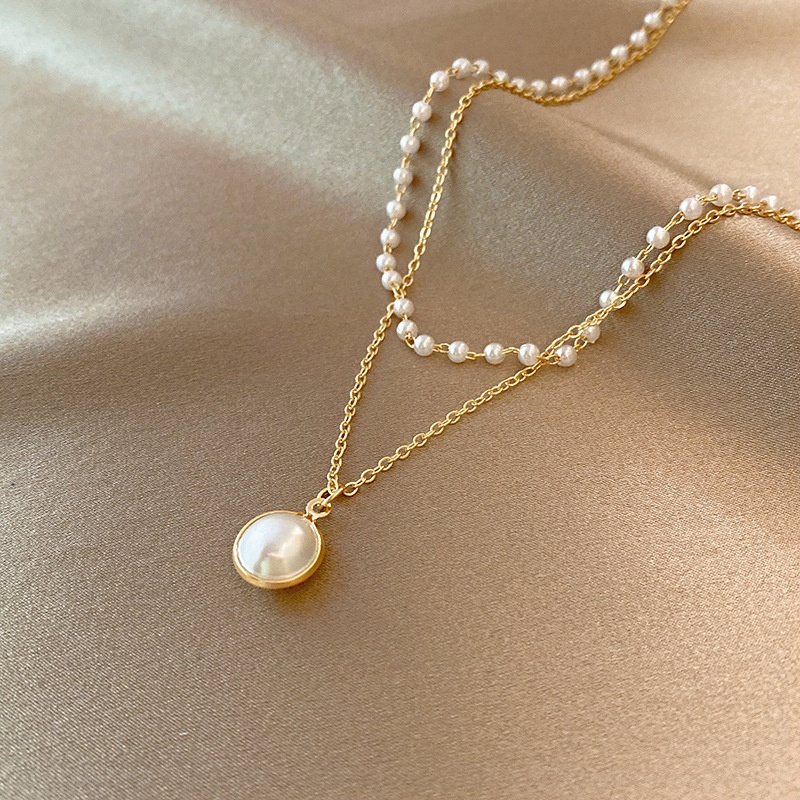 Double-layer Pearl Necklace For Women In Autumn And Winter, Style, Light Luxury, Niche Design, Exquisite Clavicle Chain