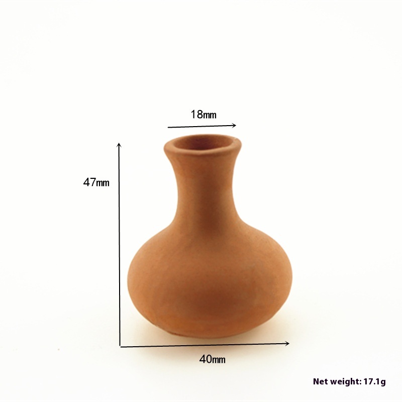 52 DOLLHOUSEMiniature Food Play Scene Model Dollhouse Accessories Mini Ceramic Flower Pot C5056