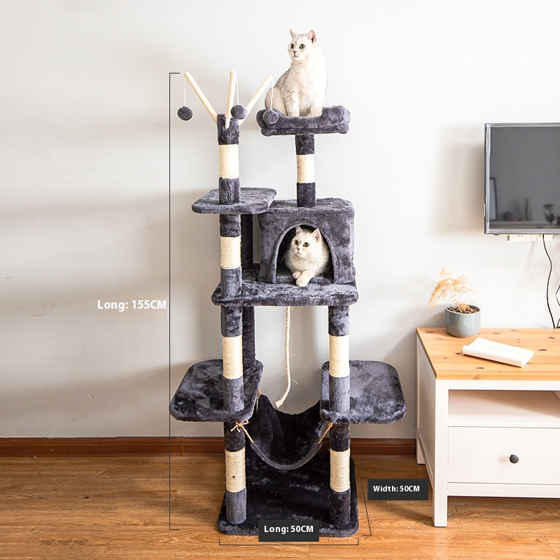 Cat Climbing Frame Cat Nest Integrated Large Cat Cat Jumping Platform Sisal Scratching Post Foreign Trade Cat Tree Customization