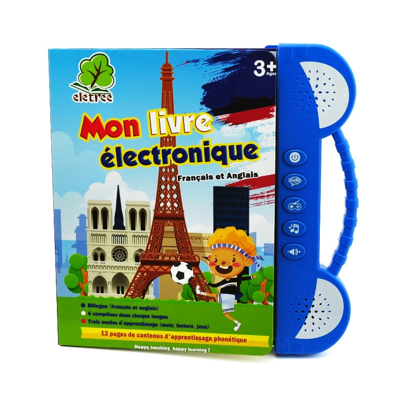 E L E T R E Version Of Children's Educational English And French Point Reading Audio Wall Chart Bilingual Early Education Book Finger Point Reading