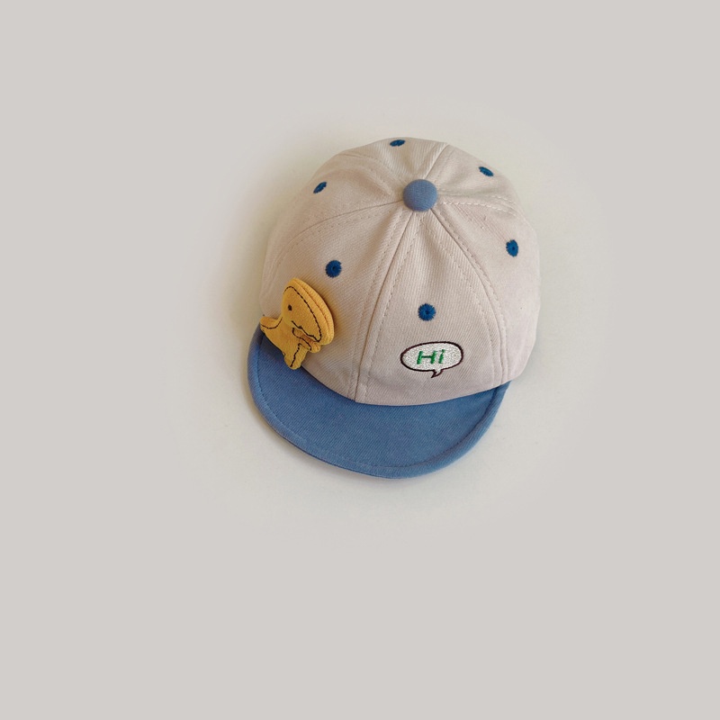 Qiunan Baby Hat Spring And Autumn Cartoon Color Matching Little Dinosaur Sun Hat Boys And Girls Infant Baseball Cap