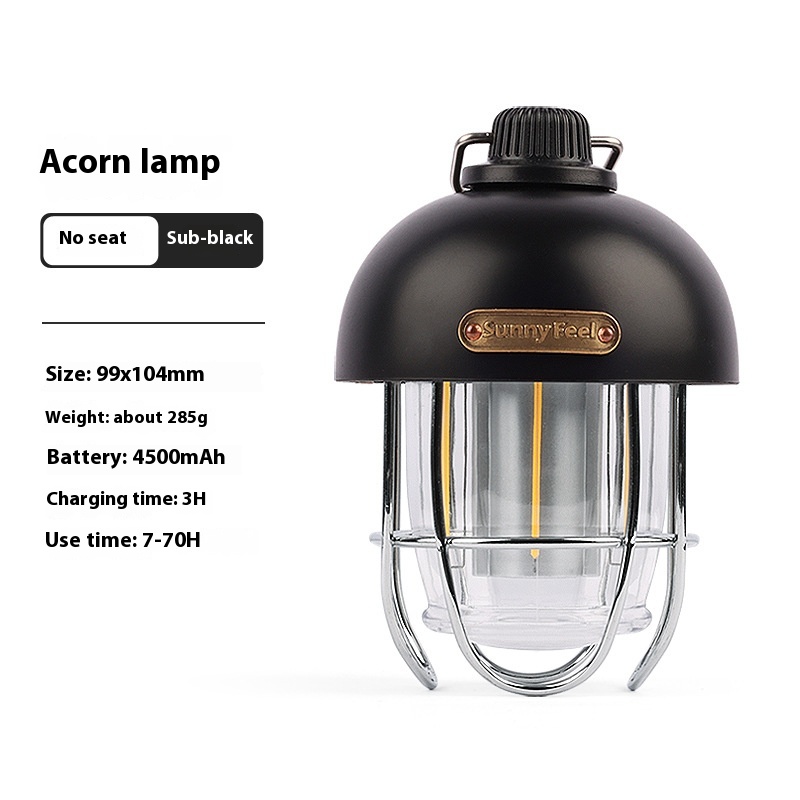 LEDMulti-functional Outdoor USBCharging Portable Retro Camping Atmosphere Light