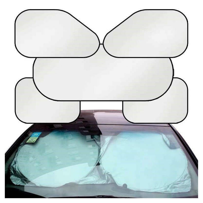 Car Silver-coated Cloth Sun Shield, Car Side Shield, Front Shield, Six-piece Set, Car Sunshade, Six-piece Set, Sun Protection And Heatulation