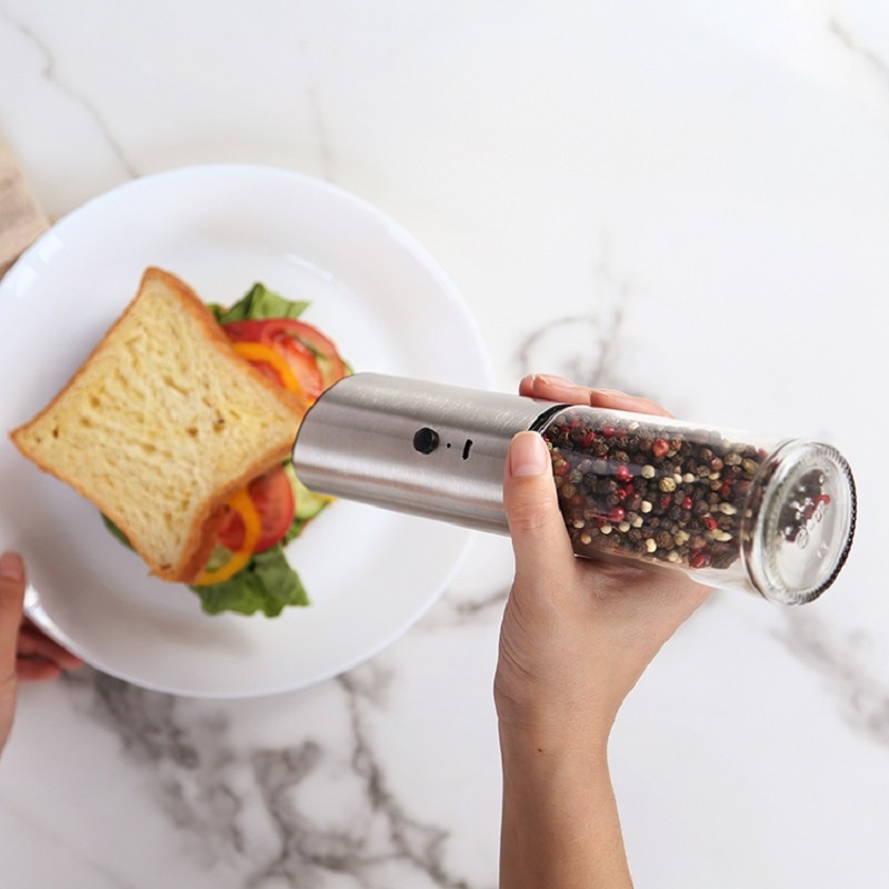 Stainless Steel Electric Pepper Grinder Convenient U S B Rechargeable Sea Salt And Pepper Grinder
