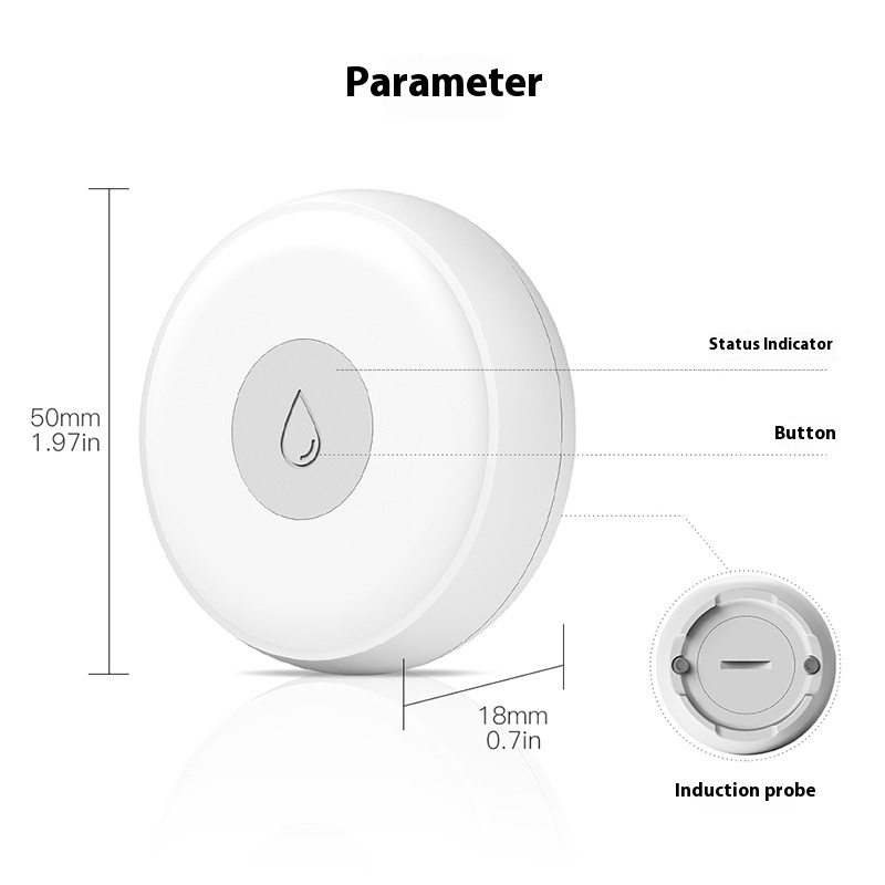 Zigbee Tuya Smart Home Water Immersion Detector App Scheduled Water Leakage Alarm Smart Sensor
