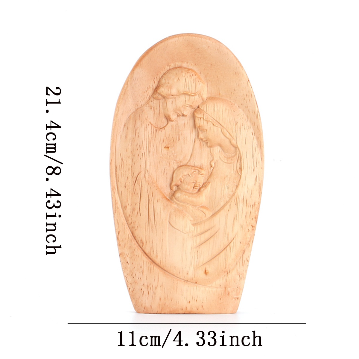 Mother's Day Gift Jesus Catholic Family Of Three Wooden Crafts Ornaments