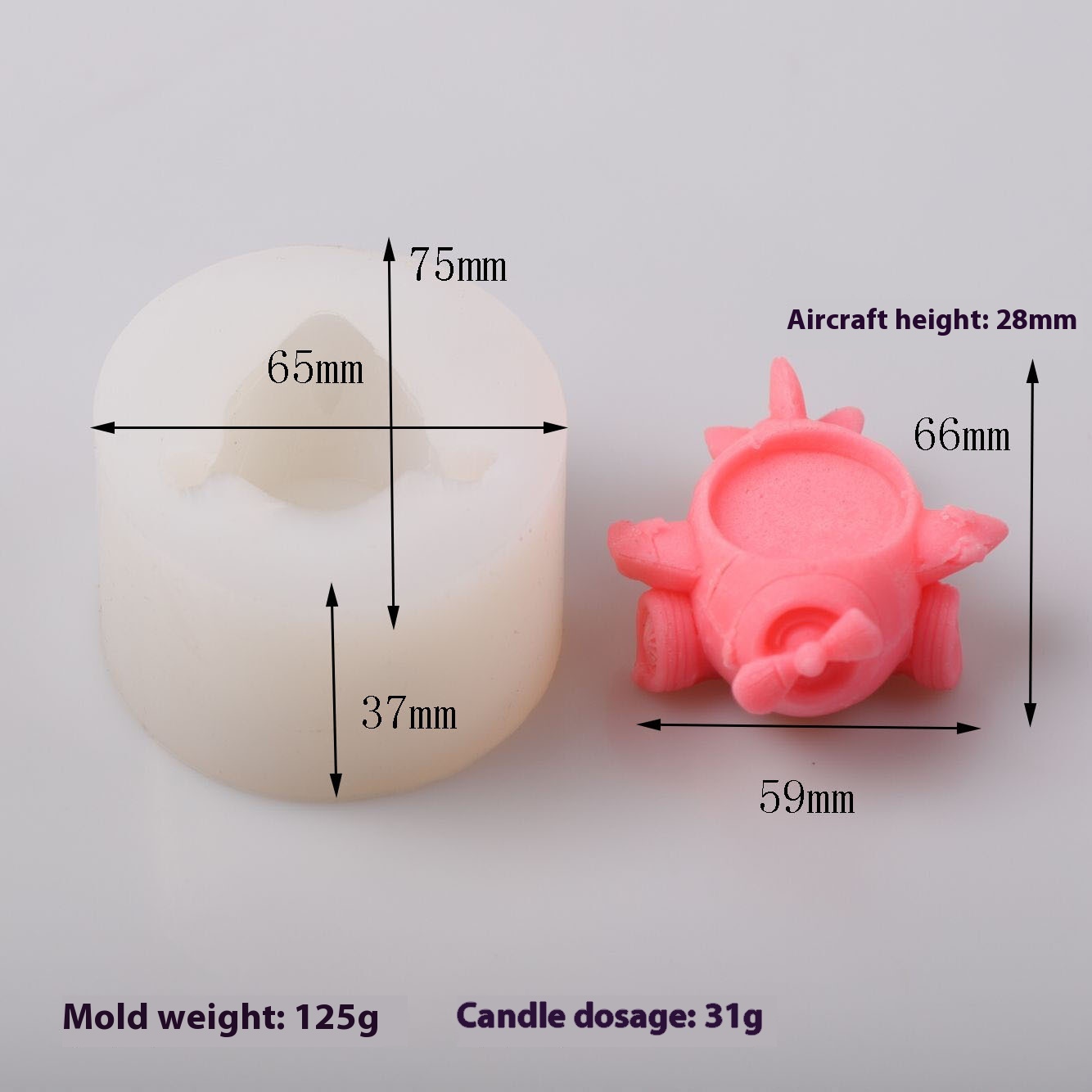 复古飞机香薰蜡烛模具 D I Y创意烘焙慕斯蛋糕硅胶模具