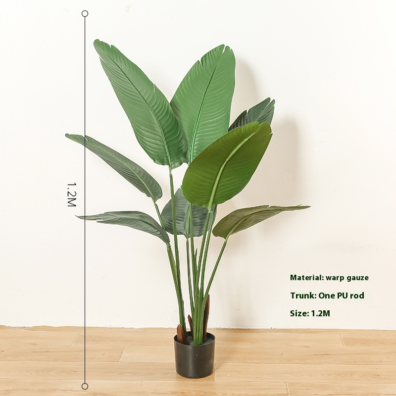 Large Floor-standing Simulation Green Plant Traveler Banana Bird Of Paradise Plant Potted Home Interior Decoration Ornaments Fake Tree Plant