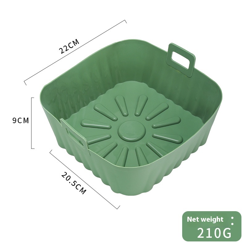Air Fryer Baking Tray Household Oven Baking Bowl Square Air Fryer Silicone Tray Large Size S