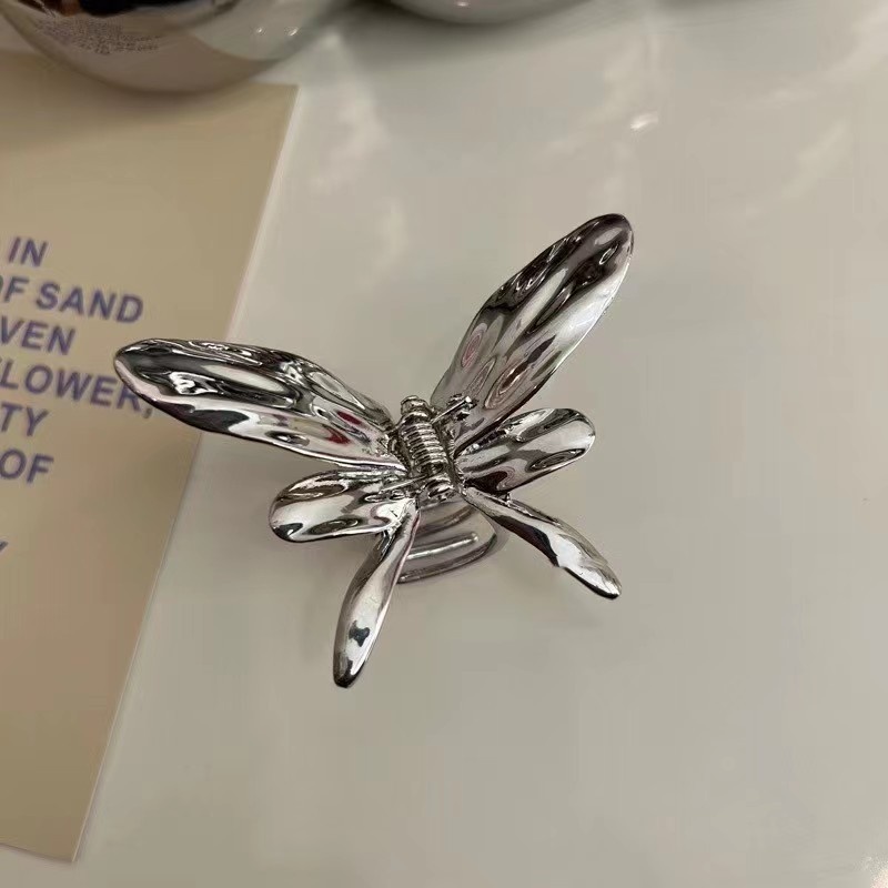 Style Butterfly Small Size Hairpin For Back Of Head Bun Hairpin For Women High-grade Shark Clip Forest Style Fairy Hairpin Headdress