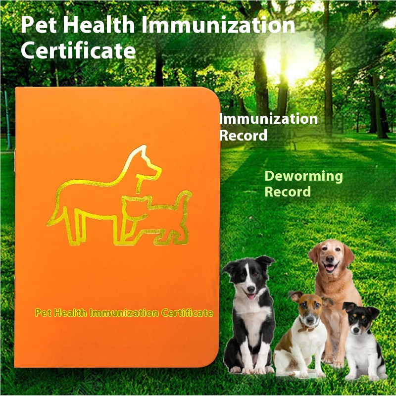 Immunization Book Pet Health Registration Deworming Physical Examination Record Immunization Certificate Dog Cat Pet Vaccination Book