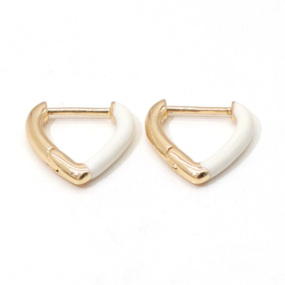 24 Hong Kong Style Candy Color Enamel Geometric Small Triangle Earrings Net Celebrity Personality Small Fresh Girl Heart Earrings