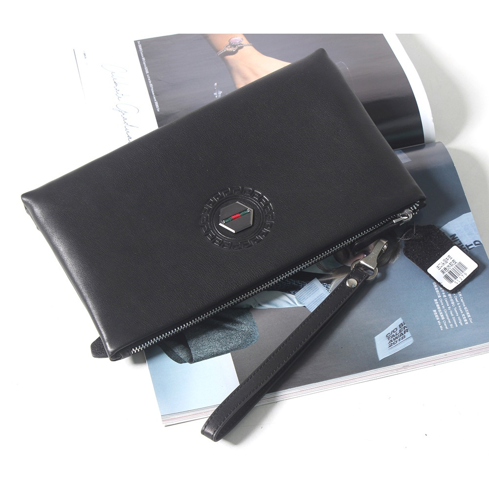 Men's Casual Fashion Envelope Bag First Layer Cowhide Imported Leather Handbag Multi-layer Literary Leather Bag