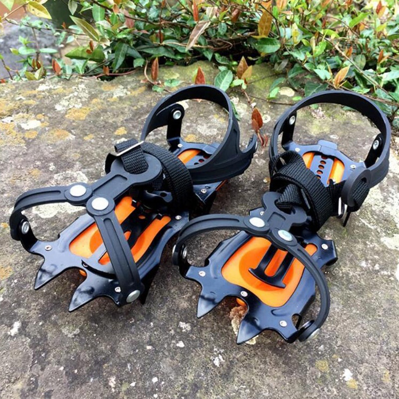 10-tooth Crampons Non-slip Shoe Covers For Outdoor Adult Men And Women Mountaineering Snow Shoe Spikes Ice Grip Shoe Chain Surface Anti-fall Snow