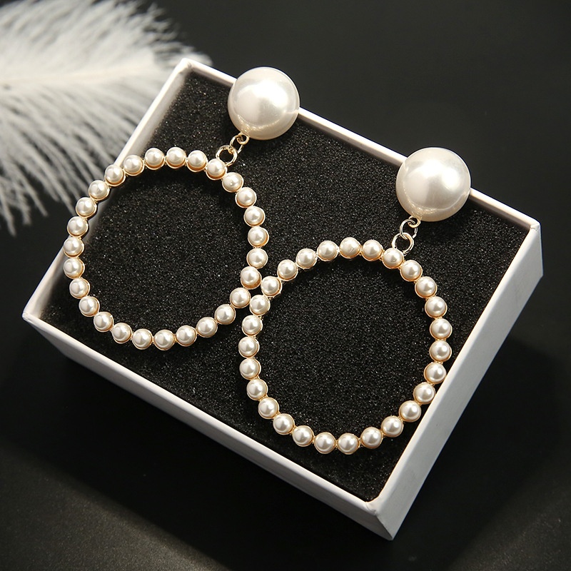 Earrings Suitable For Round Faces, Long And Slim Pearl Earrings For Autumn And Winter, Style
