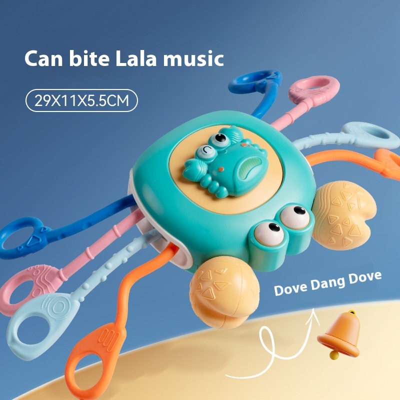 Early Childhood Education Toys Crab Pull Rope Pull Pull Can Chew Infant Finger Grasping Practice Educational Toys