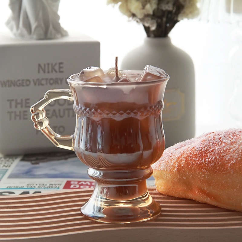 [ Garden Cold Brew] Iced American Coffee Aromatherapy Candle Souvenir Cappuccino Fragrance Soothing Creative Coffee Flavor