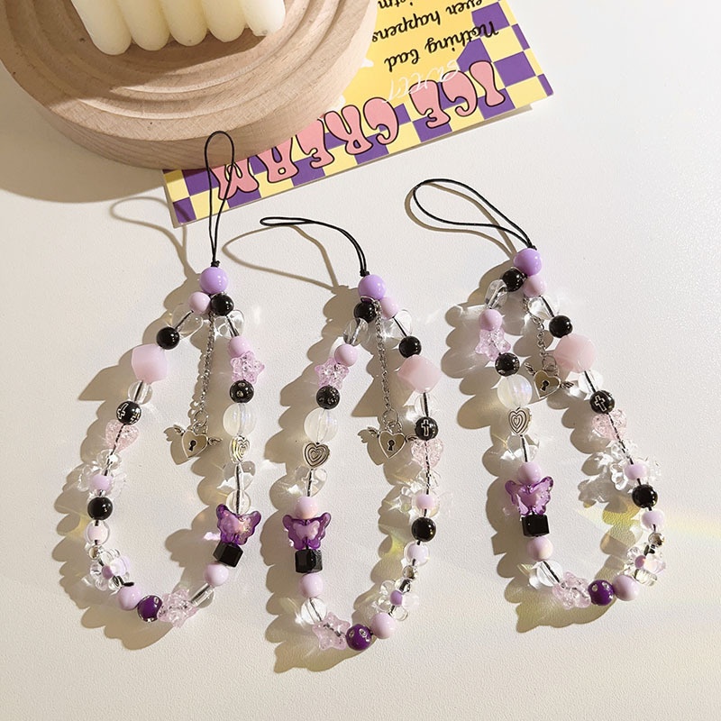 Purple Star Portable Chain Pendant Ornaments Universal Mobile Phone Shell Ccd Camera Chain Mobile Phone Lanyard