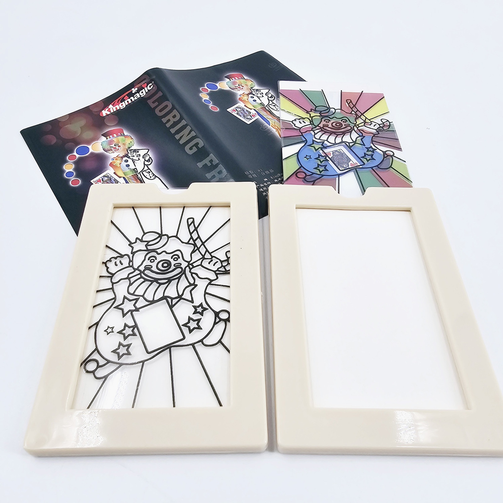 G0588 Clown Color Changing Card Little King Magic Close-up Magic Props Children's Toys