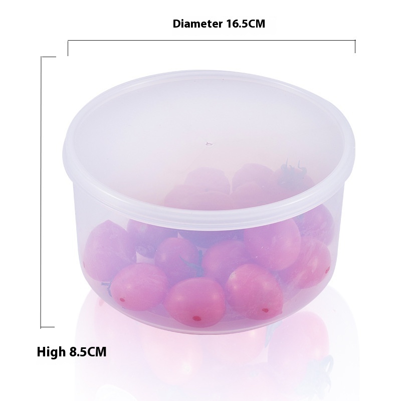 Refrigerator Storage Box Round Fresh Lunch Box Microwave Heating Fresh Lunch Student With Lid Round Bowl Set
