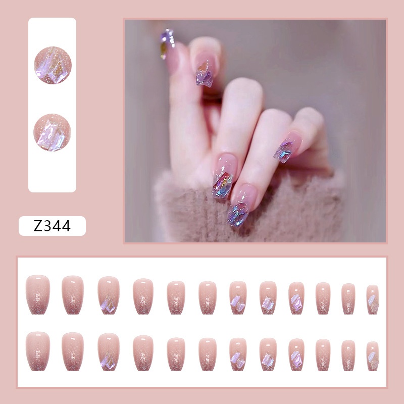 Wearing Armor Finished Short Ballet Diamond Extreme Glowing Armor Flashing Armor Armor Armor Armor Fake Nails