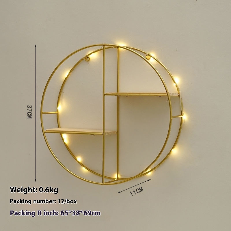 Nordic Restaurant Wall Decoration Pendant Milk Tea Shop Wall Living Room Wall Hanging Creative Wall Decoration Iron Rack