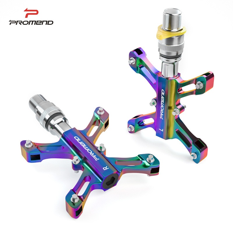 Bicycle Pedal Aluminum Alloy Colorful Electroplating Belt Quick Release Bicycle Pedal Folding Bicycle Leisure Vehicle Pedal