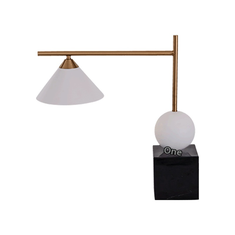 Marble Nordic Marble Creative Hardware Simple Table Lamp Designer Bedroom Bedside Lamp Decoration Advanced Table Lamp