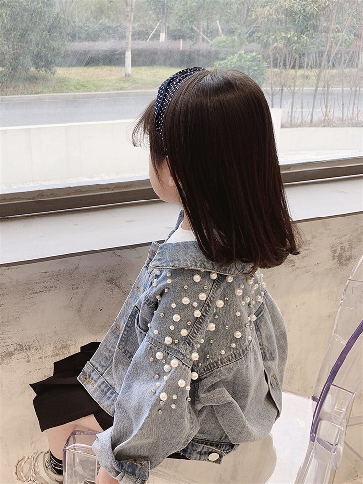 Girls Baby Jacket Female Spring And Autumn Children's Denim Little Girl Children's Clothing Korean Style Fashionable Jacket